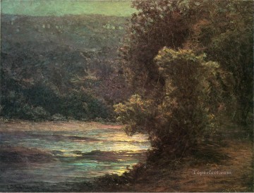 ホワイトウォーターの風景に映る月明かり ジョン・オティス・アダムス Oil Paintings